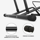 Cavalletto Portabici per Pneumatici in Acciaio 59x41x38 cm Nero 