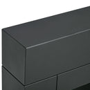 Camino a Bioetanolo da Pavimento 73x20x75 cm Bruciatore da 0,9L in Acciaio Verniciato  Nero Opaco 