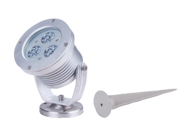 Projecteur polychrome en aluminium étanche avec pointe LED, lumière RVB 9 watts sconto