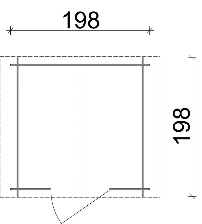 Casette Box da Giardino in Legno Porta Utensili 198x198x228 cm con Porta e Finestra Ecla Regis Noce