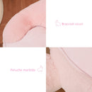 Poltroncina per Bambini 60x50x59 cm in Peluche Coniglio Rosa