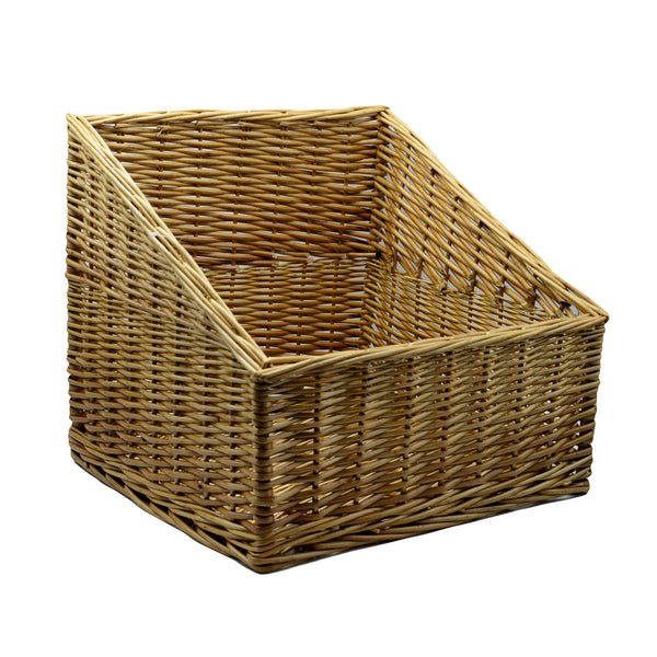 Panier présentoir osier carré 45x45xh20/40 cm sconto