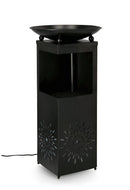 Fontana con Led 40,5x40,5x78 cm in Metallo Yuki Nera