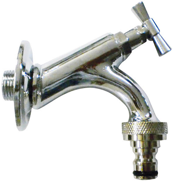 online Robinet Fontaine de Jardin en Laiton Chromé avec Raccord Rapide Morelli Country