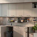 Profilo per Accessori da Cucina Sospesi Titane L 1,1 m Grigio Antracite Alluminio e Zama Emuca