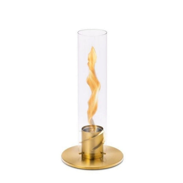 Lampe à Poser au Bioéthanol Ø12x54 cm en Acier Inoxydable Doré online