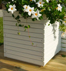 Fioriera da Esterno 40x40x40 cm Camelia in Legno Laccato Bianco