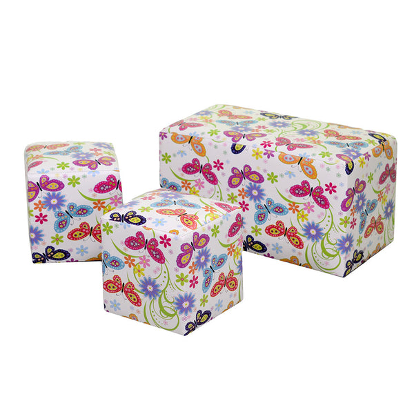 Lot de 2 Poufs et Bancs en Simili Cuir 60x30x33 cm Farfalle online