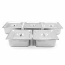 Espositore a Bagnomaria per Ristoranti Pizzerie con 5 Vaschette in Acciaio Inox