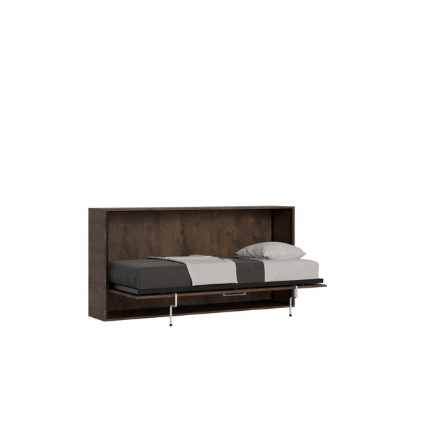 Lit simple escamotable horizontal peu encombrant Kando H97 cm Marron acquista