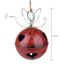 Addobbi Natalizi Sfera da Appendere Ø 20 cm in Metallo Rosso e Verde