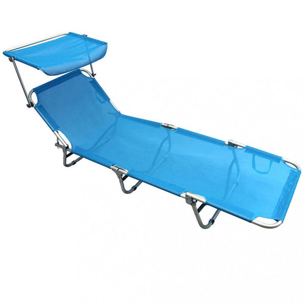 sconto Chaise longue de jardin 190x58x25h cm en textilène différentes couleurs