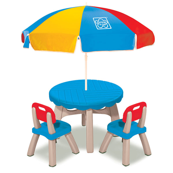 acquista Ensemble de patio chaises, parasol et table d'extérieur pour enfants