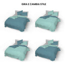 Copripiumino con Sacco e Federe Doubleface Ottanio\/Verde Acqua