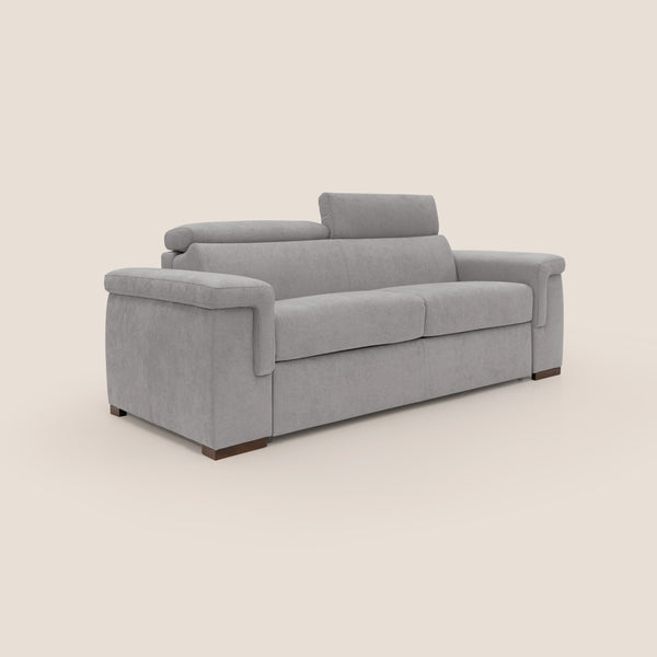 Canapé lit 3 places 220x100x95 cm en tissu gris clair online