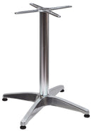 Base per Tavolo da Giardino con Piede a 4 Razze in Alluminio Silver
