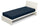 Drap de dessous avec coins et élastique de couleur unie bleu foncé