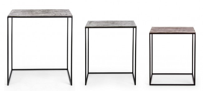 Set 3 Tavolini Rettangolari Tahir