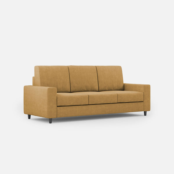 sconto Divano 3 Posti 208x85x85 cm Sakar in Tessuto Ocra