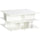Table basse à 2 niveaux 70x70x36,5 cm avec étagères ouvertes en aggloméré blanc