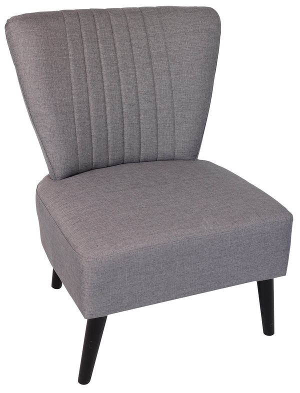 Fauteuil rembourré en tissu Motti Felix gris foncé online