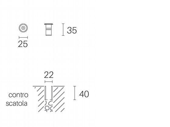Faretto Calpestabile Incasso Pavimento a LED 1W 4000K Sovil Acciaio