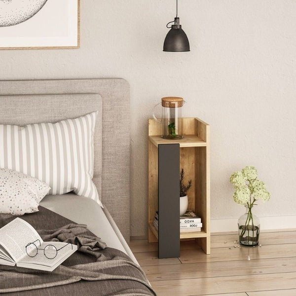 acquista Table de chevet droite 25x60x25 cm en MDF Chêne Elos