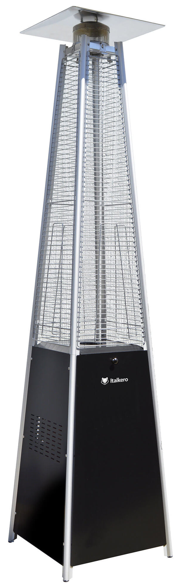 sconto Réchaud d'extérieur champignon à gaz GPL 227x73x73 cm 13 kW Italkero Patio Black Pyramid