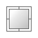 Specchio quadrato 58x58 cm Corner con doppia cornice in metallo nero