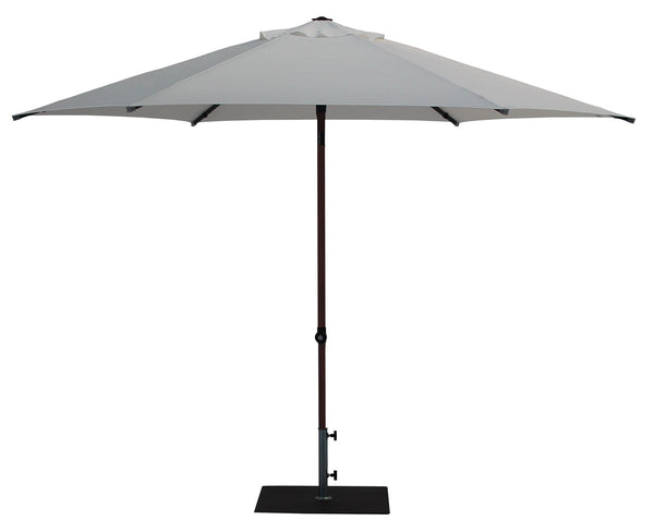 online Ombrellone da Giardino Ø3 m Palo Ø38 mm in Alluminio Effetto Legno Tessuto Poliestere Trend Wood Bianco