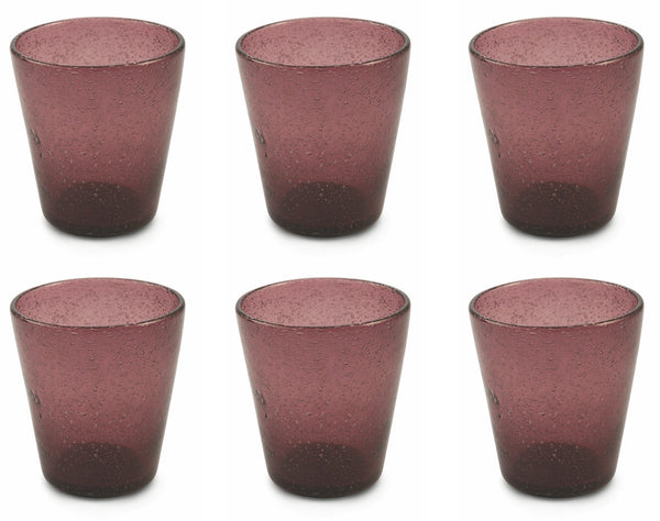 Set de 6 Verres Ø9x10 cm en Verre Soufflé VdE Tivoli 1996 Cancun Violet acquista