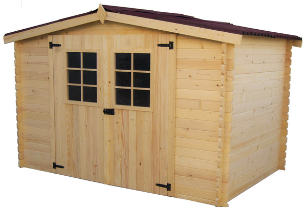 Casetta Box da Giardino 3x1,85 m Senza Pavimento in Legno Picea Massello 20mm Alpina online