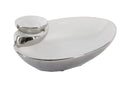 Svuota Tasche Soap 37x26x11,5 cm in Ceramica Bianco e Argento