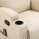 Poltrona Relax Reclinabile 8 Punti Massaggianti e Riscaldamento Crema 