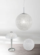 Lampada a Sospensione da Interno  E27 in Metallo Nickel Opaco