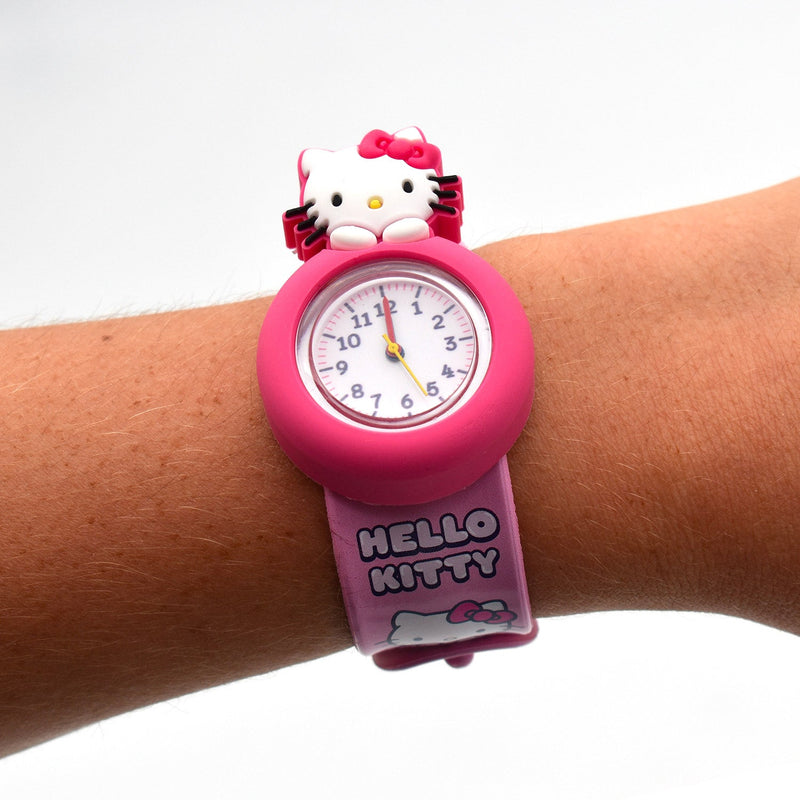Set 12 Orologi da Polso Bracciale per Bambini Hello Kitty Colorazione Rosa