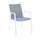 Fauteuil empilable Djerba 55,5x60x83 h cm en aluminium blanc