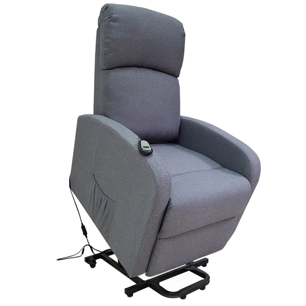 sconto Fauteuil Releveur Electrique 1 Moteur 65x75x101 cm en Tissu Gris