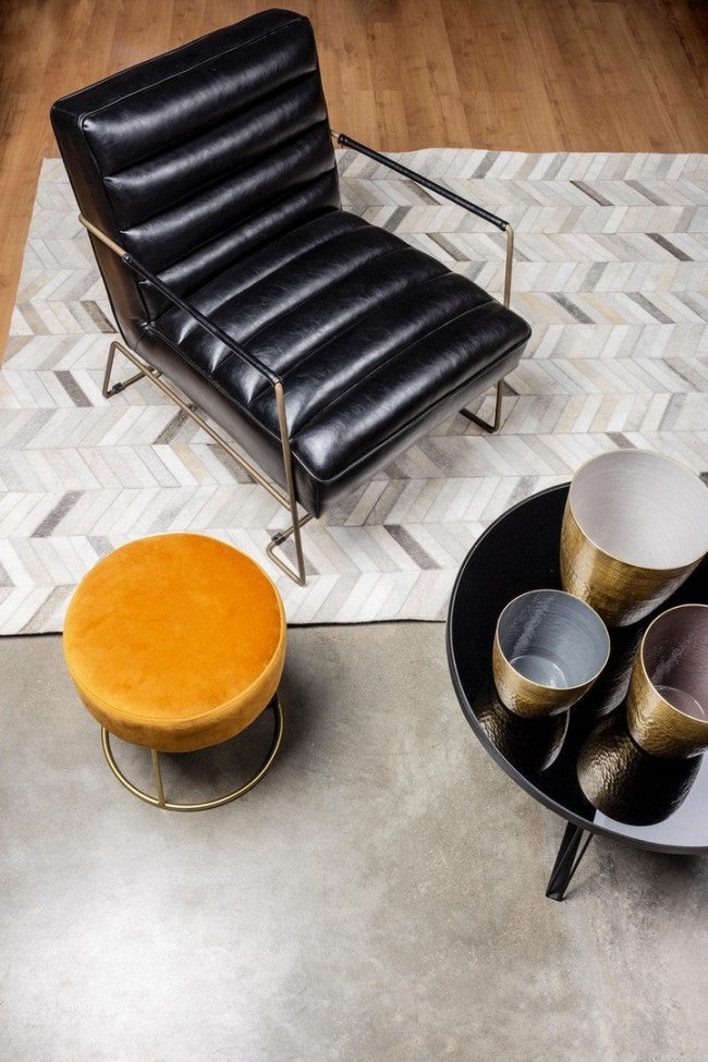 Pouf Clarissa Inca D35 in Tessuto effetto Velluto