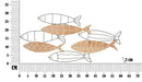 Pannello da Muro Pesce 60x2x30 cm in Ferro