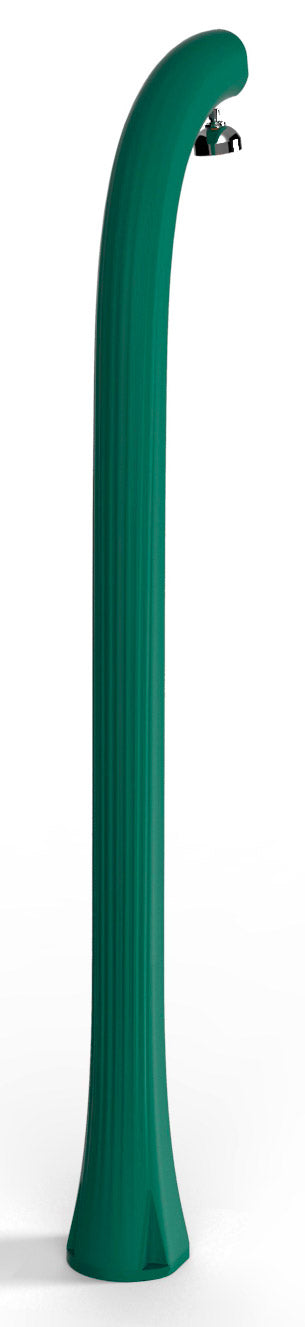 Doccia Solare da Esterno Giardino 30L Miscelatore e Lavapiedi Arkema Jolly Plus Verde Scuro