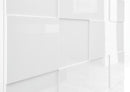 Mobile Alto Soggiorno 2 Porte in Melamina 121x42x111cm TFT Chequers Bianco