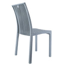 Set 2 Sedie da Giardino in Stile Rattan Grigio