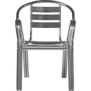 Poltrona Impilabile Double 55x60x79 h cm in Alluminio Grigio
