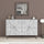 Buffet 4 portes 123x35x77,4 cm en MDF Dune Bianco Carrara