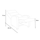 Poltrona Relax Reclinabile Manuale 69x91x102 cm in Similpelle Marrone