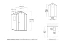 Casetta da Giardino Porta Attrezzi 125,8x184,5x205,1 cmin Evotech+ Keter Darwin 4x6 Verde