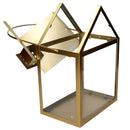 Set 3 Lanterna in metallo oro 