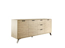 Madia Mobile da Salotto 3 Porte 3 Cassetti 82x207x50cm TFT  Palma Quercia Sherwood
