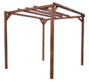 Pergola da Giardino 296x292x235 cm in Legno Picea Massello Termo Trattato